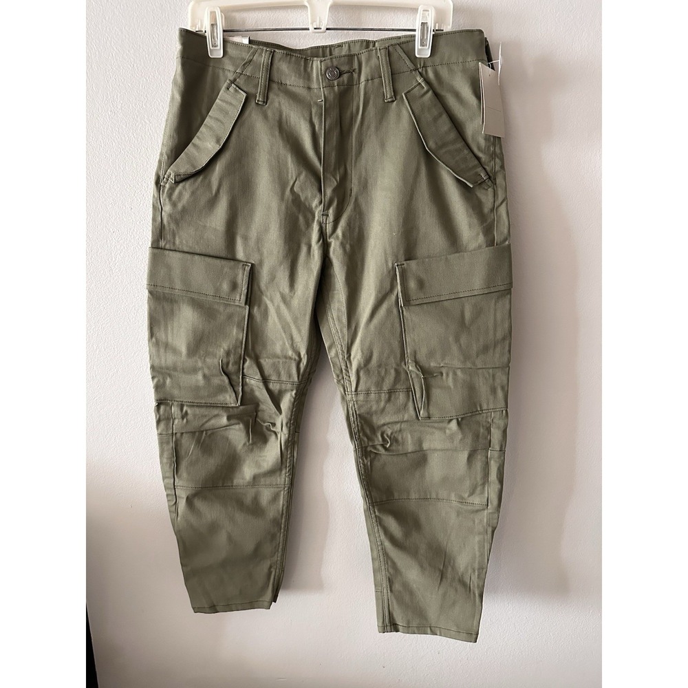 Levi's Cargo Commuter Mens 34x23 Army Green Tapered Utility Workwear Loose Leg